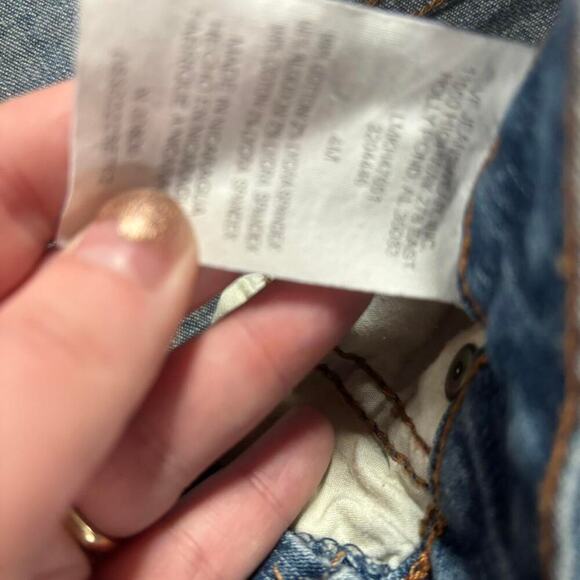 Lee Denim Capri High-Waisted Blue Jeans with Side Slits, Casual Stretch Fit - Picture 7 of 8